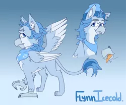 Size: 3000x2500 | Tagged: safe, artist:xasslash, derpibooru import, oc, oc:flynn the icecold, unofficial characters only, gryphon, bandana, beanie, eared griffon, eyebrow piercing, facial piercing, hat, image, male, piercing, png, simple background, solo