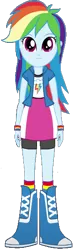 Size: 166x561 | Tagged: safe, artist:liggliluff, artist:rupahrusyaidi, derpibooru import, screencap, rainbow dash, equestria girls, background removed, boots, clothes, high heel boots, image, png, shirt, shoes, skirt, socks, solo