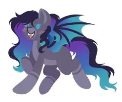 Size: 1863x1566 | Tagged: safe, artist:amazing-artsong, derpibooru import, oc, oc:eventide, bat pony, pony, image, lineless, png, simple background, solo, transparent background