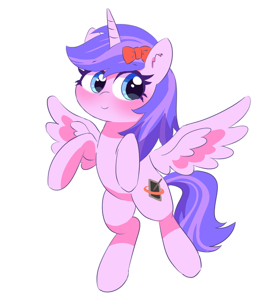 Size: 2237x2500 | Tagged: safe, artist:leo19969525, derpibooru import, oc, unofficial characters only, alicorn, pony, female, horn, image, jpeg, mare, simple background, smiling, solo, spread wings, white background, wings