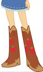 Size: 828x1379 | Tagged: safe, artist:teentitansfan201, derpibooru import, applejack, equestria girls, boots, clothes, cowboy boots, high heel boots, image, jpeg, legs, pictures of legs, shoes, simple background, skirt, solo, transparent background