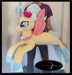 Size: 1280x1344 | Tagged: safe, artist:purplenebulastudios, derpibooru import, princess skystar, human, seapony (g4), my little pony: the movie, image, irl, irl human, jpeg, life size, photo, plushie, solo