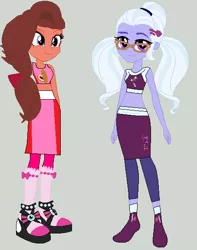 Size: 454x575 | Tagged: safe, artist:matthewjabeznazarioa, derpibooru import, sugarcoat, swoon song, equestria girls, crossover, equestria girls-ified, exeron fighters, exeron outfit, image, martial arts kids, martial arts kids outfit, png