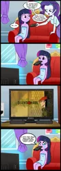Size: 713x2000 | Tagged: safe, artist:madmax, derpibooru import, edit, rarity, twilight sparkle, equestria girls, comic, crying, dead meme, detentionaire, exploitable meme, i pity the dead who can no longer know such joys, image, lee ping, liquid pride, meme, old meme, png, remote, what's wrong with this place
