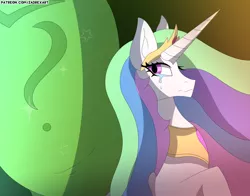 Size: 4297x3375 | Tagged: safe, artist:zadrex, derpibooru import, princess celestia, oc, oc:anon, alicorn, human, behind, bipedal, image, jpeg, multicolored hair, sad, smiling, solo, story, sun