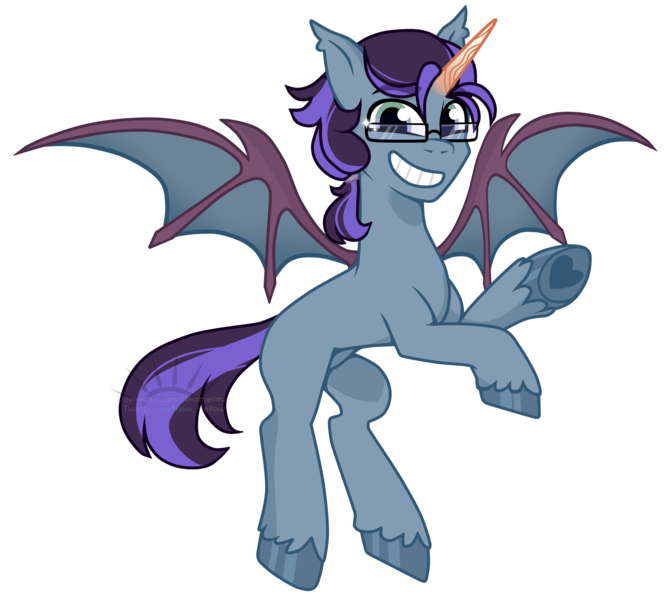 Size: 2908x2629 | Tagged: safe, artist:nekomellow, derpibooru import, oc, oc:count patagium, bat pony, pony, image, png, solo