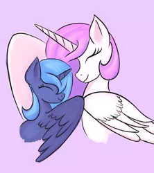 Size: 934x1050 | Tagged: safe, artist:iron curtain, derpibooru import, princess celestia, princess luna, alicorn, pony, cute, eyes closed, female, hug, image, pink-mane celestia, png, s1 luna, sibling love, siblings, sisterly love, sisters, smiling