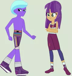 Size: 555x584 | Tagged: safe, artist:matthewjabeznazarioa, derpibooru import, ginger owlseye, rubinstein, equestria girls, crossover, equestria girls-ified, exeron fighters, exeron outfit, image, martial arts kids, martial arts kids outfit, png
