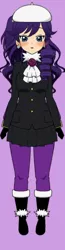 Size: 332x1277 | Tagged: safe, derpibooru import, rarity, human, boots, clothes, dress, ear piercing, earring, flower, gloves, hat, high heel boots, humanized, image, jacket, jeans, jewelry, jpeg, kisekae, necktie, pants, piercing, rose, shirt, shoes, simple background, skirt, solo, transparent background