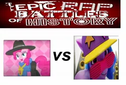 Size: 1854x1253 | Tagged: safe, derpibooru import, izzy moonbow, pinkie pie, 1000 hours in ms paint, epic rap battles of history, g5, image, jpeg, rapper, vs
