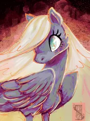 Size: 738x1000 | Tagged: safe, artist:isaspsp, artist:laps-sp, derpibooru import, derpy hooves, oc, unofficial characters only, pegasus, pony, female, image, png, solo, starry eyes, wingding eyes