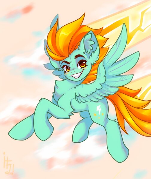 Size: 1600x1900 | Tagged: safe, artist:falafeljake, derpibooru import, lightning dust, pegasus, female, image, jpeg, solo