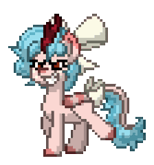 Size: 228x244 | Tagged: safe, artist:twilyisbestpone, derpibooru import, cozy glow, kirin, pony town, animated, bow, cloven hooves, derpibooru exclusive, evil grin, female, gif, grin, image, kirin cozy glow, kirinified, leonine tail, older, older cozy glow, pixel art, pure concentrated unfiltered evil of the utmost potency, pure unfiltered evil, simple background, smiling, solo, species swap, tail, tail bow, transparent background, trotting, trotting in place, walk cycle, walking, xk-class end-of-the-world scenario