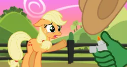 Size: 1768x944 | Tagged: safe, artist:rawtszy, derpibooru import, applejack, oc, oc:anon, 4chan, anonymous, applejack's hat, cowboy hat, crying, hat, image, png