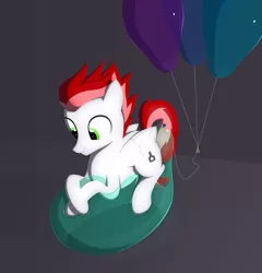 Size: 3011x3141 | Tagged: safe, artist:mizhisha, derpibooru import, oc, oc:swift apex, balloon, balloon sitting, image, male, png, requested art, simple background, solo, solo male