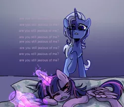 Size: 1156x997 | Tagged: safe, artist:lucherik, derpibooru import, trixie, twilight sparkle, female, image, jpeg, lesbian, shipping, twixie