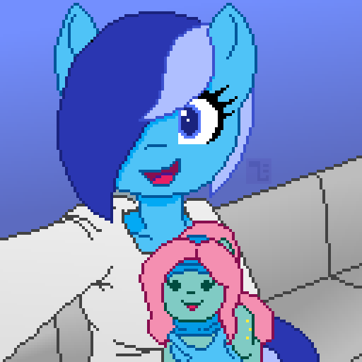 Size: 512x512 | Tagged: safe, artist:puetsua, derpibooru import, oc, oc:brushie brusha, oc:💚, anthro, female, image, pixel art, png