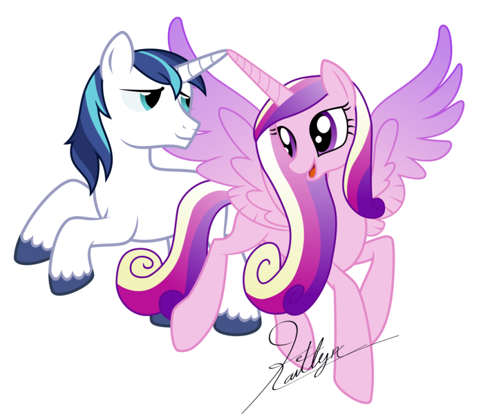 Size: 4000x3446 | Tagged: safe, artist:kaitykat117, derpibooru import, princess cadance, shining armor, alicorn, unicorn, base used, blue mane, canterlot wedding 10th anniversary, colored wings, couple, gradient mane, gradient wings, hooves up, horn, horns are touching, image, looking at each other, looking at someone, open mouth, pink coat, png, purple mane, simple background, smiling, smiling at each other, spread wings, transparent background, unshorn fetlocks, vector, white coat, wings
