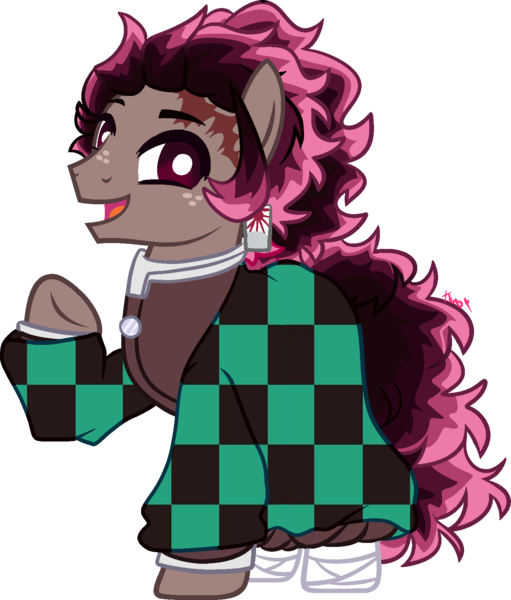 Size: 1395x1639 | Tagged: safe, artist:kurosawakuro, derpibooru import, earth pony, pony, clothes, image, male, png, simple background, solo, stallion, transparent background, unmoving plaid