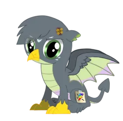 Size: 1280x1252 | Tagged: safe, artist:beesmeliss, derpibooru import, oc, oc:glare, driffon, image, interspecies offspring, offspring, parent:gabby, parent:spike, parents:spabby, png, simple background, solo, transparent background