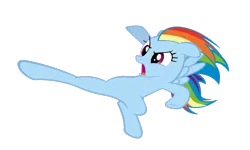 Size: 3162x1897 | Tagged: safe, artist:arvyr, derpibooru import, rainbow dash, pegasus, pony, lesson zero, female, image, mare, open mouth, png, simple background, solo, transparent background, vector