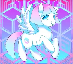 Size: 1553x1363 | Tagged: safe, artist:relighted, derpibooru import, oc, earth pony, pegasus, pony, aesthetics, colorful, female, flying, image, mare, png, vaporwave