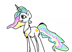 Size: 1745x1269 | Tagged: safe, artist:discocade, derpibooru import, princess celestia, pony, image, png, simple background, solo, white background, wingless
