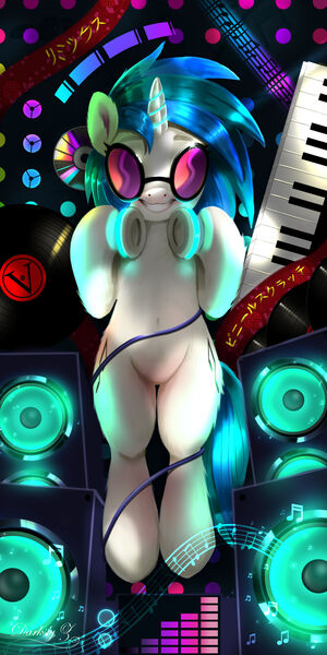 Size: 1329x2657 | Tagged: safe, artist:darksly, derpibooru import, vinyl scratch, pony, unicorn, image, jpeg, solo