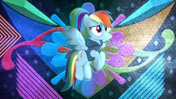 Size: 3840x2160 | Tagged: safe, artist:anime-equestria, artist:laszlvfx, derpibooru import, edit, rainbow dash, pony, alternate hairstyle, image, png, solo, wallpaper, wallpaper edit