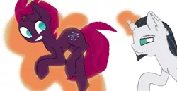 Size: 695x359 | Tagged: safe, artist:decokelow, derpibooru import, chancellor neighsay, tempest shadow, pony, unicorn, aura, base used, confused, female, grin, holding a pony, image, levitation, looking at butt, looking at someone, magic, male, mare, png, shipping, simple background, smiling, stallion, straight, telekinesis, tempest neighsay, white background