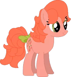 Size: 351x382 | Tagged: safe, artist:selenaede, artist:victorfazbear, artist:wolframlogistics, derpibooru import, cherries jubilee, earth pony, pony, base used, bow, g1, g1 to g4, g4, generation leap, image, png, simple background, tail, tail bow, transparent background
