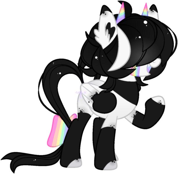 Size: 1094x1071 | Tagged: safe, artist:cafne, derpibooru import, oc, unofficial characters only, pony, base used, ear fluff, female, hair over eyes, hoof polish, horns, image, mare, png, raised hoof, simple background, smiling, solo, transparent background, wings
