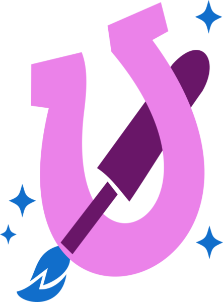 Size: 509x690 | Tagged: safe, artist:starryshineviolet, derpibooru import, my little pony: tell your tale, cutie mark, cutie mark only, g5, high res, horseshoes, image, jazz (g5), no pony, paintbrush, png, simple background, stars, transparent background