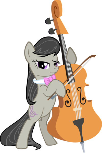 Size: 3601x5398 | Tagged: safe, artist:moongazeponies, derpibooru import, octavia melody, earth pony, pony, the best night ever, absurd resolution, bipedal, bow (instrument), bowtie, cello, cello bow, female, image, mare, musical instrument, png, simple background, solo, transparent background, vector