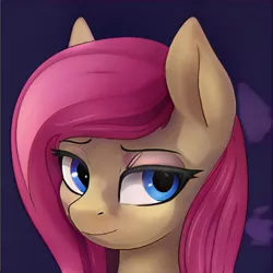 Size: 1024x1024 | Tagged: safe, artist:thisponydoesnotexist, derpibooru import, machine learning generated, oc, pony, female, image, jpeg, looking at you, mare, neural network, not fluttershy, simple background, solo