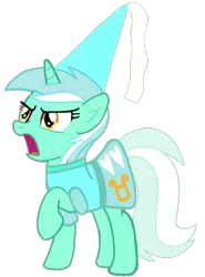 Size: 720x971 | Tagged: safe, artist:darlycatmake, derpibooru import, lyra heartstrings, unicorn, angry, clothes, dress, dressup, hennin, image, lyra is not amused, meme, open mouth, png, princess, princess hat, princess lyra heartstrings, rage face, serious, serious face, unamused, wat, what the hay?, wtf