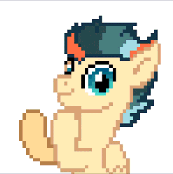 Size: 838x840 | Tagged: safe, derpibooru import, oc, oc:turbo swifter, pegasus, pony, clapping ponies, gif, gis, image, looking at you, pegasus oc, pixel art, solo, wings