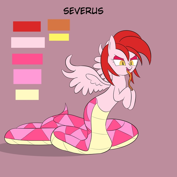 Size: 3000x3000 | Tagged: safe, artist:bestponies, derpibooru import, oc, oc:severus, unofficial characters only, lamia, monster pony, original species, snake, snake pony, image, jpeg, open mouth, snek, wings