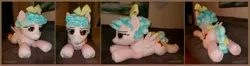 Size: 9896x2632 | Tagged: safe, artist:calusariac, derpibooru import, cozy glow, pony, absurd resolution, butt, image, irl, jpeg, life size, photo, plot, plushie, solo