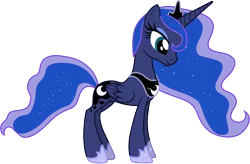 Size: 4587x3000 | Tagged: safe, artist:cloudyglow, derpibooru import, princess luna, alicorn, pony, princess twilight sparkle (episode), .ai available, cutie mark, female, high res, image, mare, png, simple background, smiling, solo, transparent background, vector