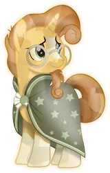 Size: 5037x7876 | Tagged: safe, artist:lincolnbrewsterfan, derpibooru import, sunburst, crystal pony, pony, unicorn, my little pony: the movie, the crystalling, .svg available, alternate hairstyle, brooch, coat markings, crystal, crystallized, curly mane, curly tail, derpibooru exclusive, glasses, gradient hooves, gradient mane, gradient tail, highlights, image, jewelry, looking at someone, looking at something, male, movie accurate, palette swap, png, recolor, simple background, smiling, socks (coat marking), stallion, standing, striped mane, striped tail, tail, transparent background, vector