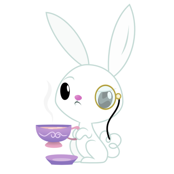 Size: 1000x1000 | Tagged: safe, artist:ashidaru, derpibooru import, angel bunny, rabbit, animal, cup, food, image, monocle, png, simple background, tea, tea time, teacup, transparent background, vector