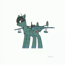 Size: 3000x3000 | Tagged: safe, artist:hbgxh, derpibooru import, oc, ponified, unofficial characters only, original species, plane pony, pony, be-6 (plane), female, high res, image, jpeg, plane, solo, unamused