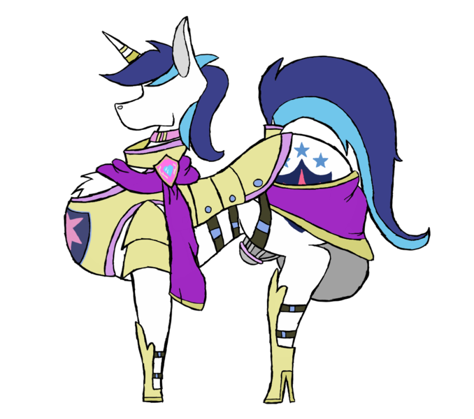 Size: 1138x1007 | Tagged: questionable, artist:homicidal doktor, derpibooru import, shining armor, unicorn, armor, balls, bdsm, big balls, butt, chastity, chastity cage, chest fluff, clothes, collar, disproportional anatomy, femboy, feminization, fetish, high heels, horn, horn ring, huge butt, huge chest, hyper, hyper balls, image, impossibly large balls, jewelry, large butt, nudity, png, ring, shining femboy armor, shoes
