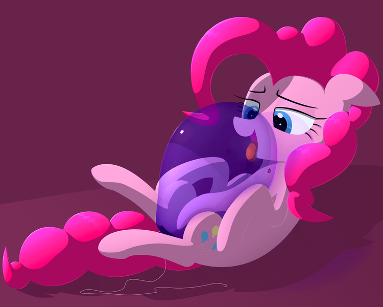 Size: 2500x2000 | Tagged: suggestive, artist:mizhisha, derpibooru import, pinkie pie, balloon, balloon fetish, bedroom eyes, drool, female, fetish, humping, image, kiss mark, licking, lipstick, png, sex, solo, solo female, tongue out