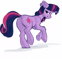 Size: 1648x1548 | Tagged: safe, artist:dimfann, derpibooru import, edit, twilight sparkle, pony, unicorn, butt, colored sketch, dock, image, jpeg, looking at you, looking back, plot, sketch, smiling, solo, tail, unicorn twilight