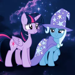 Size: 640x640 | Tagged: safe, artist:fruitypiconsq, derpibooru import, trixie, twilight sparkle, collage, female, image, jpeg, lesbian, shipping, twixie