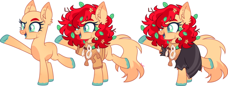 Size: 6806x2587 | Tagged: safe, artist:kurosawakuro, derpibooru import, oc, earth pony, pony, bald, female, image, mare, offspring, parent:bright mac, parent:pear butter, png, simple background, solo, transparent background