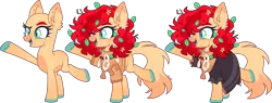 Size: 6806x2587 | Tagged: safe, artist:kurosawakuro, derpibooru import, oc, earth pony, pony, bald, female, image, mare, offspring, parent:bright mac, parent:pear butter, png, simple background, solo, transparent background