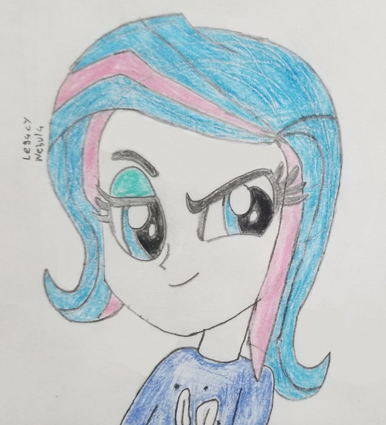 Size: 2033x2240 | Tagged: safe, artist:legacynebula, derpibooru import, oc, oc:obabscribbler, oc:scribbler, unofficial characters only, equestria girls, female, image, jpeg, sketch, solo, traditional art